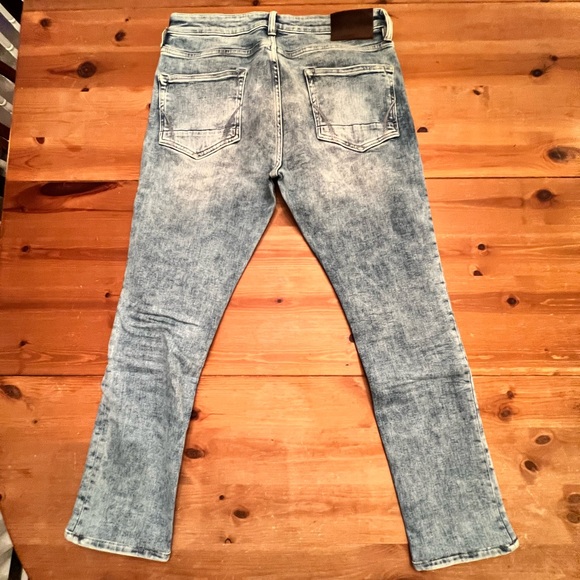 Mens Allsaints Blue Acid Wash Cigarette Jean 32 waist 27 length - Picture 5 of 6